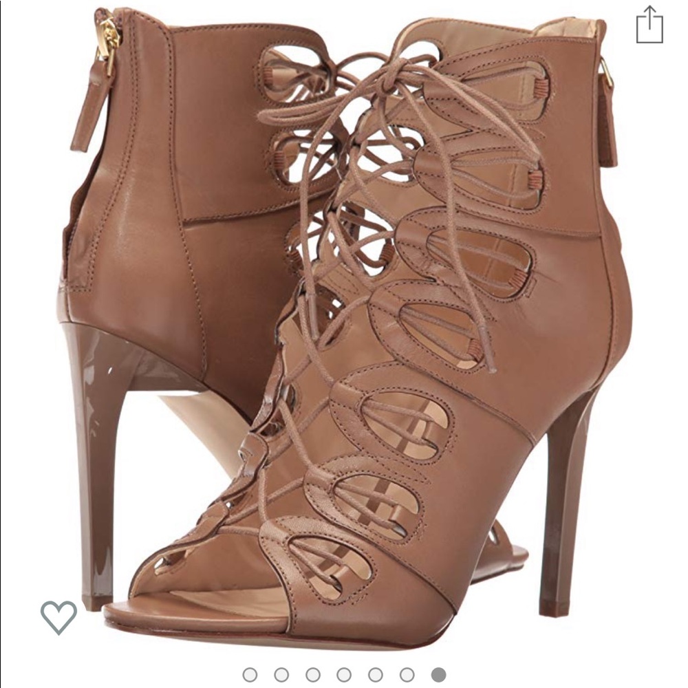 Nine West “Leslie” leather lace up heels